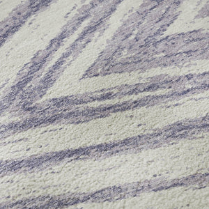 HomeRoots 10' X 14' Abstract Lavender & Ivory Washable Area Rug - UV Protected, Stain Resistant & Soft Comfort 669720