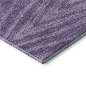 HomeRoots 8' Purple and Lavender Abstract Round Rug - Washable, UV Protected, Non-Slip, Ideal for Homes! 669729