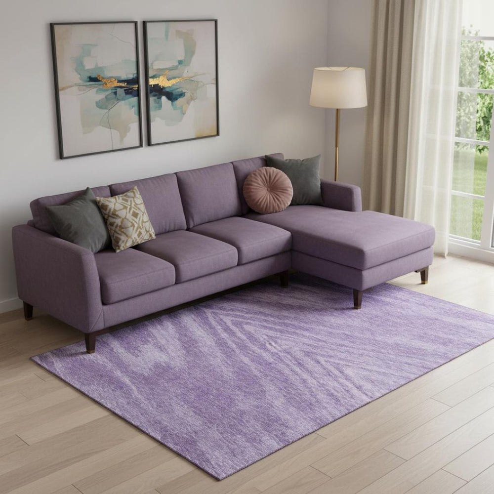 HomeRoots 8' X 10' Stunning Purple & Lavender Abstract Area Rug - Durable, Washable, UV Protected & Stylish! 669730