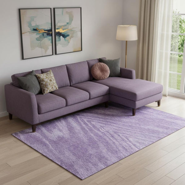 HomeRoots 8' X 10' Stunning Purple & Lavender Abstract Area Rug - Durable, Washable, UV Protected & Stylish! 669730