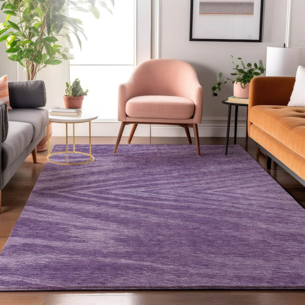 HomeRoots 10' X 14' Purple & Lavender Abstract Area Rug - Durable, Stylish, UV Protected for Modern Spaces 669732