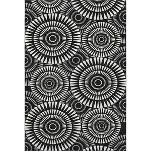 HomeRoots 10' X 14' Black And Ivory Geometric Area Rug - Washable, Durable, UV Protected for High Traffic Homes 669757