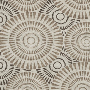 HomeRoots 10' X 14' Brown & Beige Geometric Washable Area Rug with UV Protection for Modern Living Spaces 669769