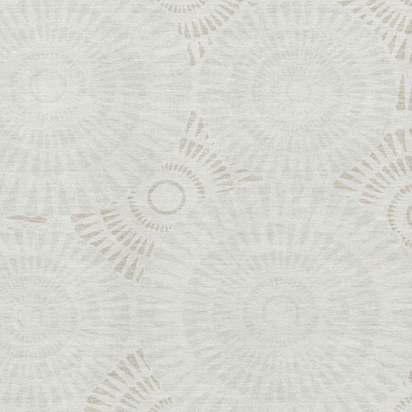 HomeRoots 5' X 8' Ivory And Beige Geometric Area Rug – Washable, UV Protected & Perfect for Homes with Kids & Pets 669795