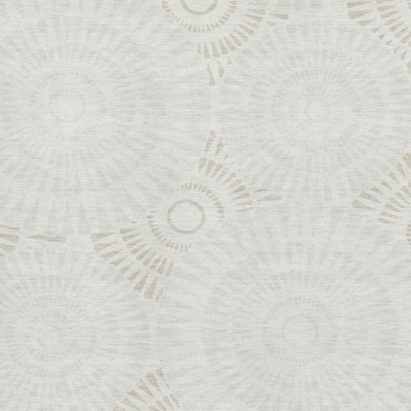HomeRoots 8' X 10' Stylish Ivory & Beige Geometric Washable Area Rug with UV Protection for Modern Homes 669797
