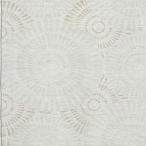 HomeRoots 9' X 12' Ivory and Beige Geometric Area Rug - Washable, UV Protected, Perfect for High-Traffic Spaces 669798