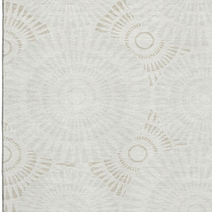HomeRoots 10' Geometric Ivory & Beige Washable Area Rug - UV Protected, Durable, Stylish & Easy-Clean Design 669799