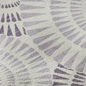 HomeRoots 8' X 10' Modern Lavender & Ivory Geometric Washable Area Rug with UV Protection & Durability 669803
