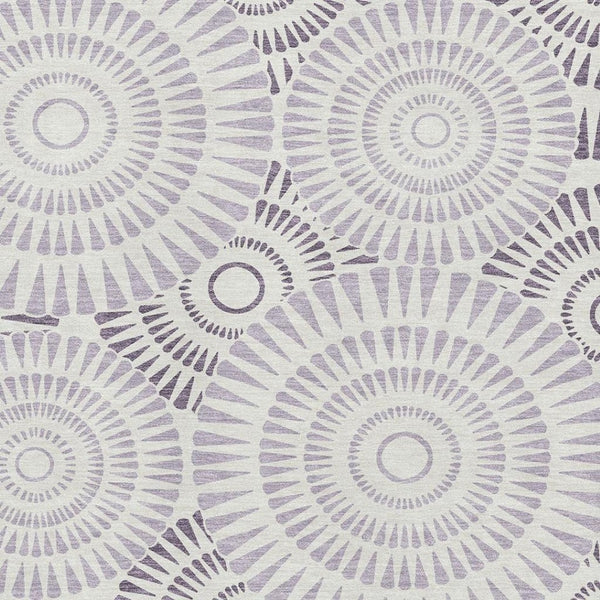 HomeRoots 9' X 12' Lavender Geometric Area Rug – Washable, Stylish, UV-Protected & Perfect for Modern Homes 669804