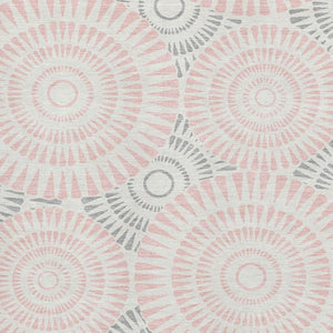 HomeRoots 8' X 10' Pink Ivory Gray Geometric Area Rug – Washable, UV Protected, Durable, Perfect for Busy Homes! 669809