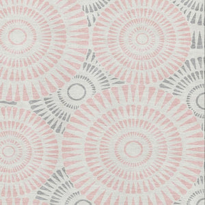HomeRoots 10' X 14' Stylish Pink, Ivory & Gray Geometric Washable Area Rug with Stain Resistance & UV Protection 669811