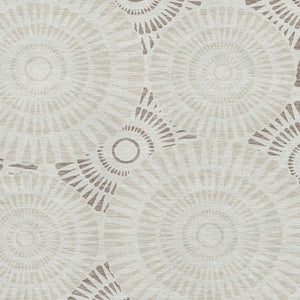HomeRoots 9' X 12' Geometric Taupe and Beige Washable Area Rug with UV Protection for Modern Spaces 669816