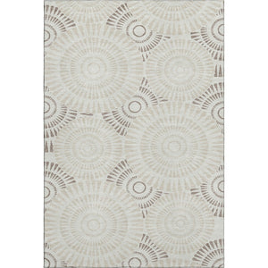 HomeRoots 10' X 14' Washable Taupe & Beige Geometric Area Rug with UV Protection – Perfect for Active Homes! 669817