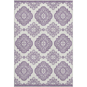 HomeRoots 8' X 10' Lavender Medallion Area Rug – Washable, UV Protected, Perfect for Kids, Pets & Easy Care 669869