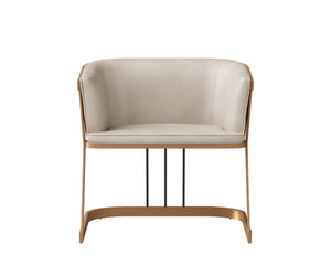 Sunpan Caily Lounge Chair - Modern Elegance with Brushed Gold Frame and Stylish Black Steel Legs Bravo Cream