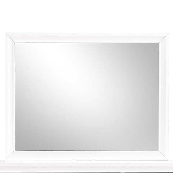 English Elm Madrid Contemporary Decorative Wall Mirror with Unique Shaped Frame, Laminate Wood Grain Finish, 37x46 inchesMadrid Contemporary Decorative Wall Mirror with Unique Shaped Frame, Laminate Wood Grain Finish, 37x46 inches White 3 L x 49 W x 39 H B078P286065