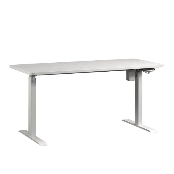 English Elm Sit/Stand Desk In Modern White Finish With Ergonomic Height Adjustment & Integrated Charging Options B356P402616-GIGA