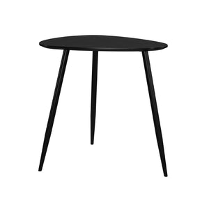 English Elm Triangular Solid Wood End Table - Contemporary Black Mango Design For Modern Living Spaces B016P373006-GIGA