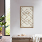 Madison Park Exton Modern/Contemporary Two-tone Overlapping Geometric Wood Panel Wall Decor MP95B-0276 Natural/White