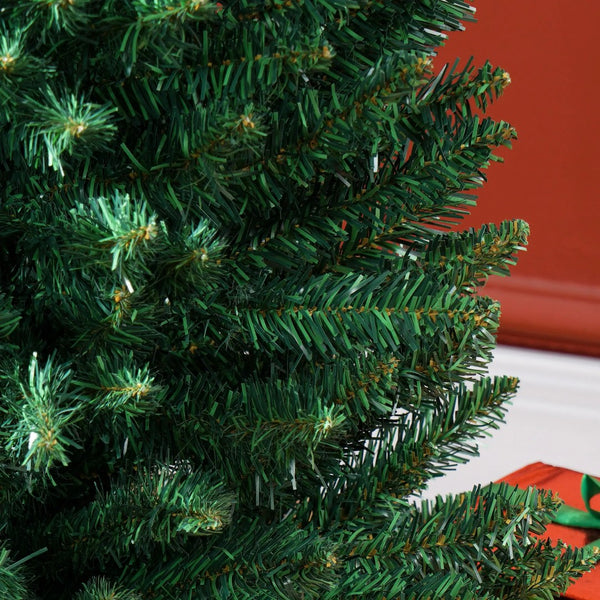 English Elm 7ft Matte Black Pencil Christmas Tree with 250 Warm Led Lights for Small Spaces T3971P400969