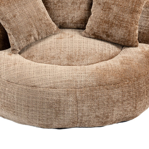 English Elm Lazy Sofa Oversized Ergonomic Bean Bag Lounger with High Wrap Back, Plush Chenille Foam Comfort for Living Room, Bedroom, Office Coffee W395P252063