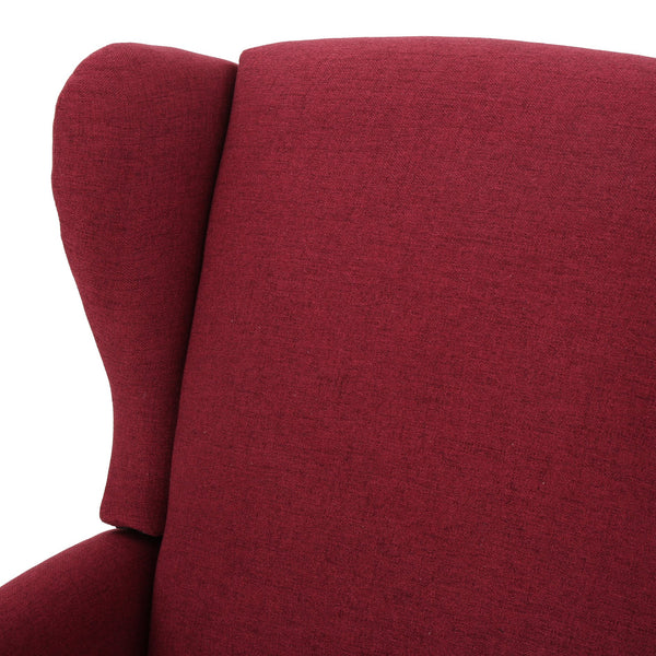 English Elm Christopher Knight Home® - Pushback Recliner Chair with Nailhead Trim and Wingback Design, Plush Fabric Comfort for Living Rooms Red 60760.00DRED