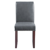 OSP Home Furnishings Parsons Dining Chair Pewter Faux Leather