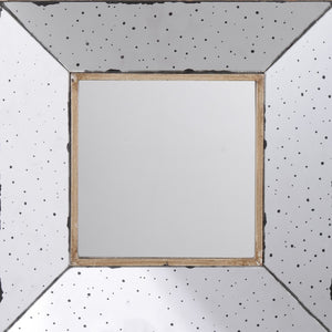 English Elm Joe Square Wall Mirror Sculptural Speckled Frame for Foyer or Gallery Display B056P416819