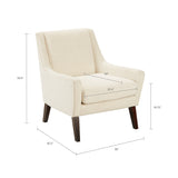 INK+IVY Scott Traditional Accent Chair II100-0078 Cream/Morrocco