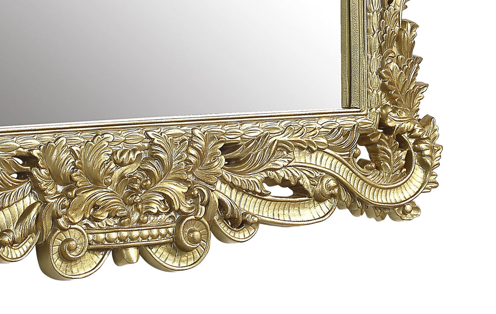 English Elm Bernadette Gold Mirror - Transitional MDF & Resin Frame, Sleek Assembled Wall Mirror for Décor B2726P353922