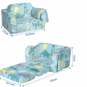 English Elm Toddler Modular Foam Play Couch Set for Kids — Compact Foldable Baby Sofa, Safe Durable, Easy-Clean (14.96x7.68x7.68) W1183P229938