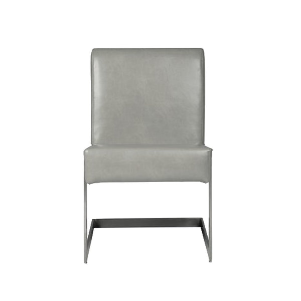 English Elm Leatherette Cantilever Dining Chairs Set of 2 Modern Steel Arc Base Gray Pair B056P416776