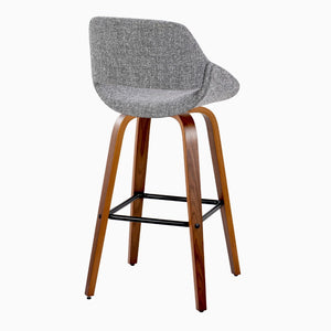 English Elm Fixed-height Industrial Counter Stools Tufted Faux Leather Black Metal Set of 2 B202S02158