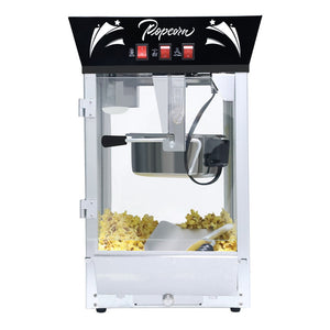 English Elm Commercial Popcorn Popper 12oz Stainless Kettle Tempered Glass Warming Deck Party Theater Black W2841P218163