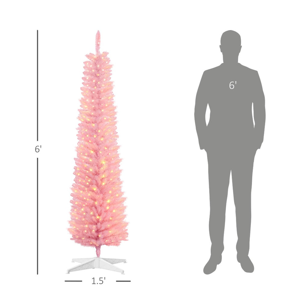 English Elm Pencil Slim Flocked Christmas Tree with Snow Dusted Branches for Entryways T3971P416747