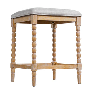 English Elm Christopher Knight Home® - 26''Counter 26'' Counter Stools Set Of 2 - Upholstered Foam-Padded Seats, Solid Acacia Wood Frame, Natural Finish N780P339749N