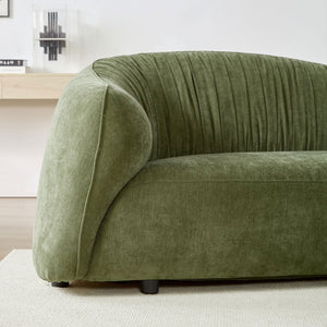 English Elm 145.67'' Mid-Century Green Upholstered Sofa With Right-Facing Chaise For Stylish Living Spaces & Comfort W876S00323