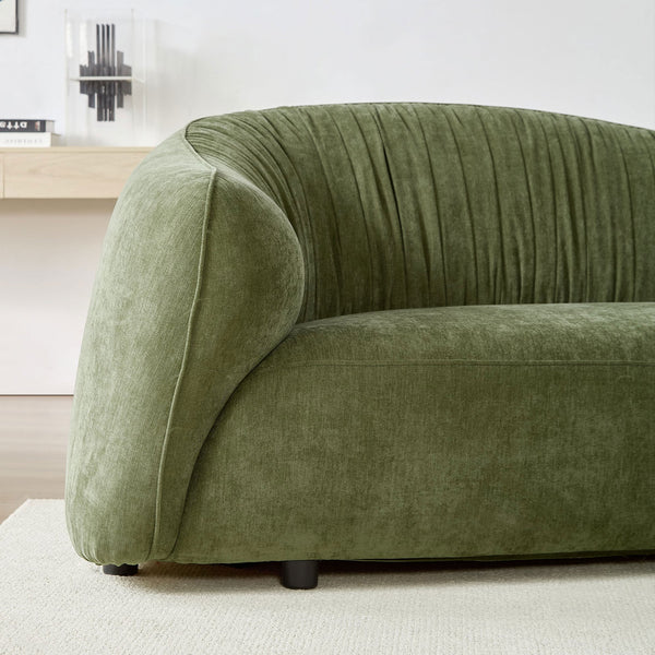 English Elm 145.67'' Mid-Century Green Upholstered Sofa With Right-Facing Chaise For Stylish Living Spaces & Comfort W876S00323