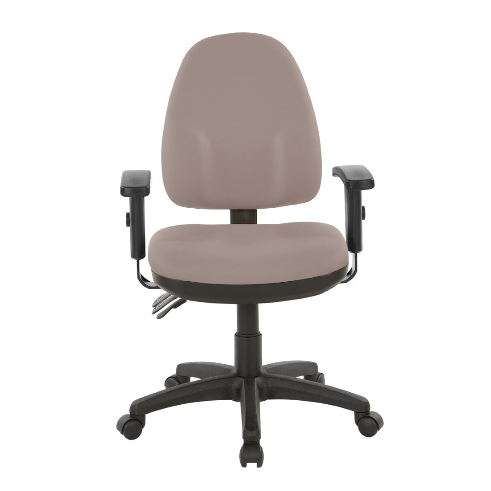 OSP Home Furnishings Dual Function Ergonomic Office Chair with Lumbar Support Foam Seat and Adjustable Arms 36427-R103
