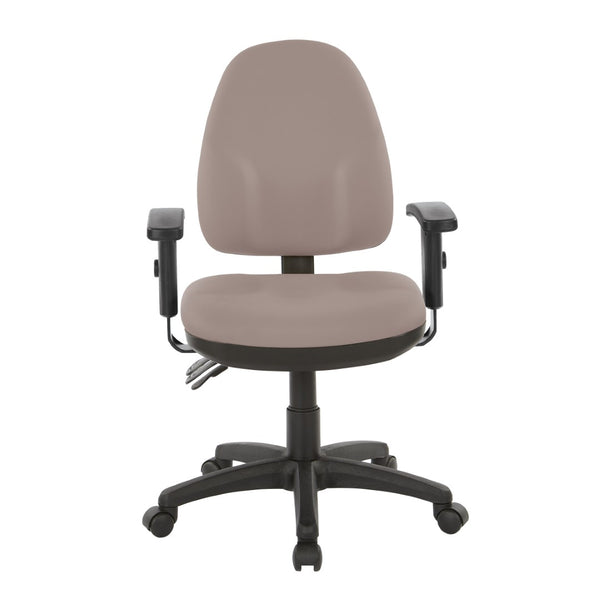 OSP Home Furnishings Dual Function Ergonomic Office Chair with Lumbar Support Foam Seat and Adjustable Arms 36427-R103
