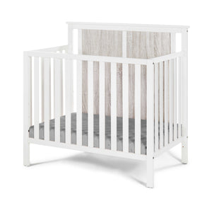 English Elm Connelly Mini Crib 3-in-1 Convertible Daybed to Twin with Mattress Pad, Reversible Two-Tone Finish White+gray B022P204871