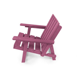 English Elm Shoreline Recycled Hdpe Folding Adirondack Chair Fully Assembled Modern Patio Seating Burgundy B2745P409686