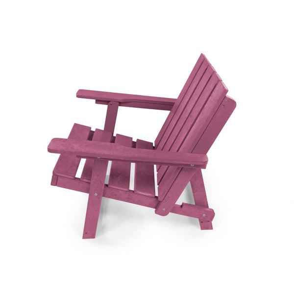 English Elm Shoreline Recycled Hdpe Folding Adirondack Chair Fully Assembled Modern Patio Seating Burgundy B2745P409686
