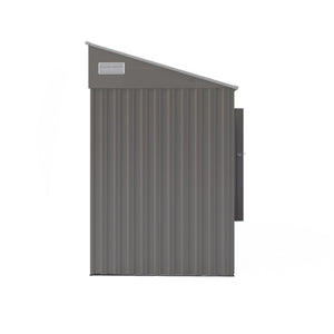 English Elm Campcraft Metal Storage Shed with Sloped Roof Ventilation and Weather Resistant Steel Panels Dark Gray W1598P283837