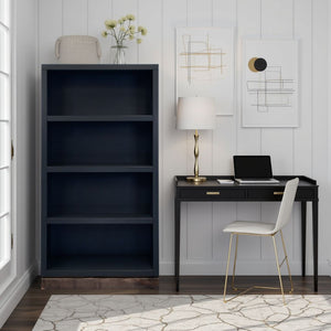 English Elm Nora Modular 60" High Bookshelf – Fully Assembled Two-Tone Alder & Poplar Shelving for Stylish Storage Black B108P345204