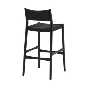 English Elm Erie Woven Paper Cord Rubberwood Counter Stool for Kitchen Island or Home Bar B2736P464816