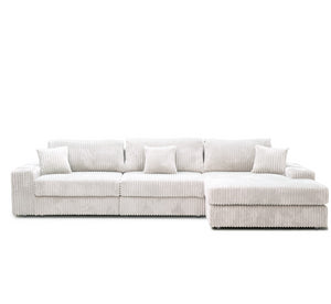 English Elm Pixel Modern Modular Sofa - Stylish Corduroy L-Shaped Sectional For Ultimate Comfort & Flexibility B341S00011-GIGA