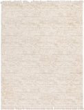 Unique Loom Hygge Shag Misty Machine Made Abstract Rug Ivory, Beige 8' 0" x 10' 0"