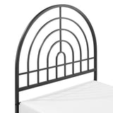 English Elm Walker Edison - Contemporary Metal Arch Twin Bed – Black