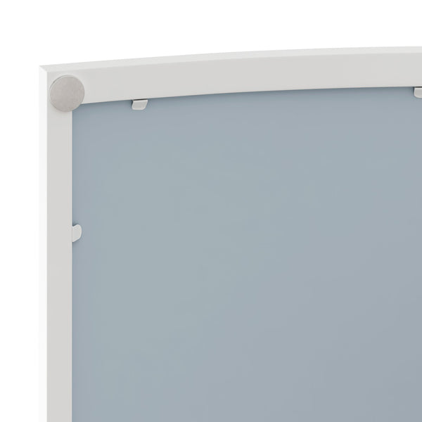 English Elm 23.62" Iron Arched Glass Wardrobe with Shatterproof Mirror, Double-Layer Storage & Towel Rack W757P314595